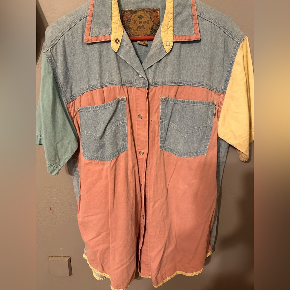Kiko Colorblock Denim Men's Shirt